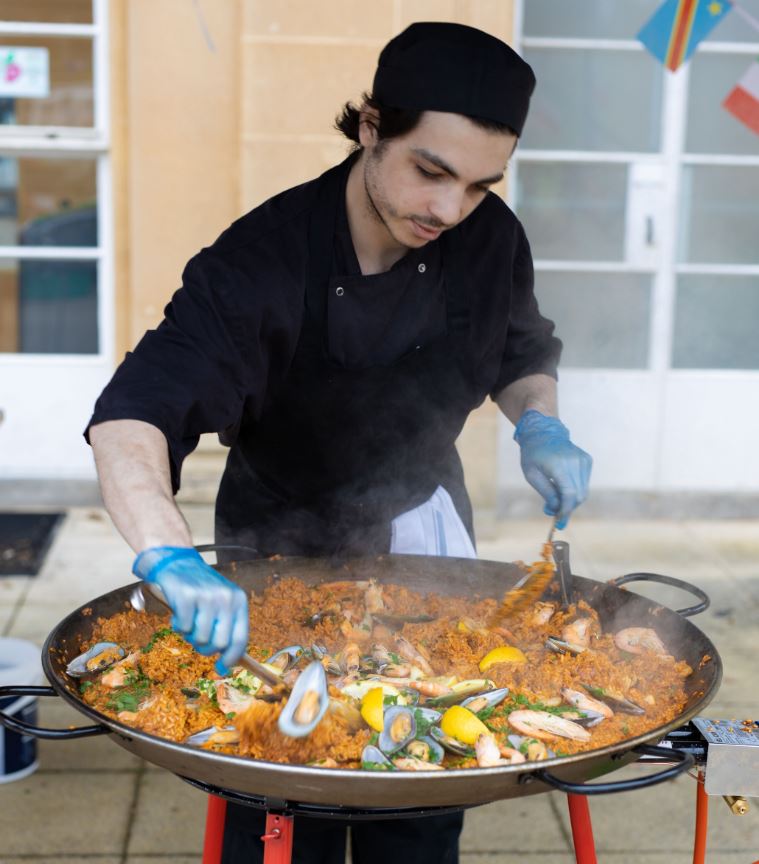 BathSpaUni's tweet photo. The International Street Food Fair event during this week's #SPAWeeks was very popular. Great work by our Catering team! https://t.co/1rUkH0HUNd