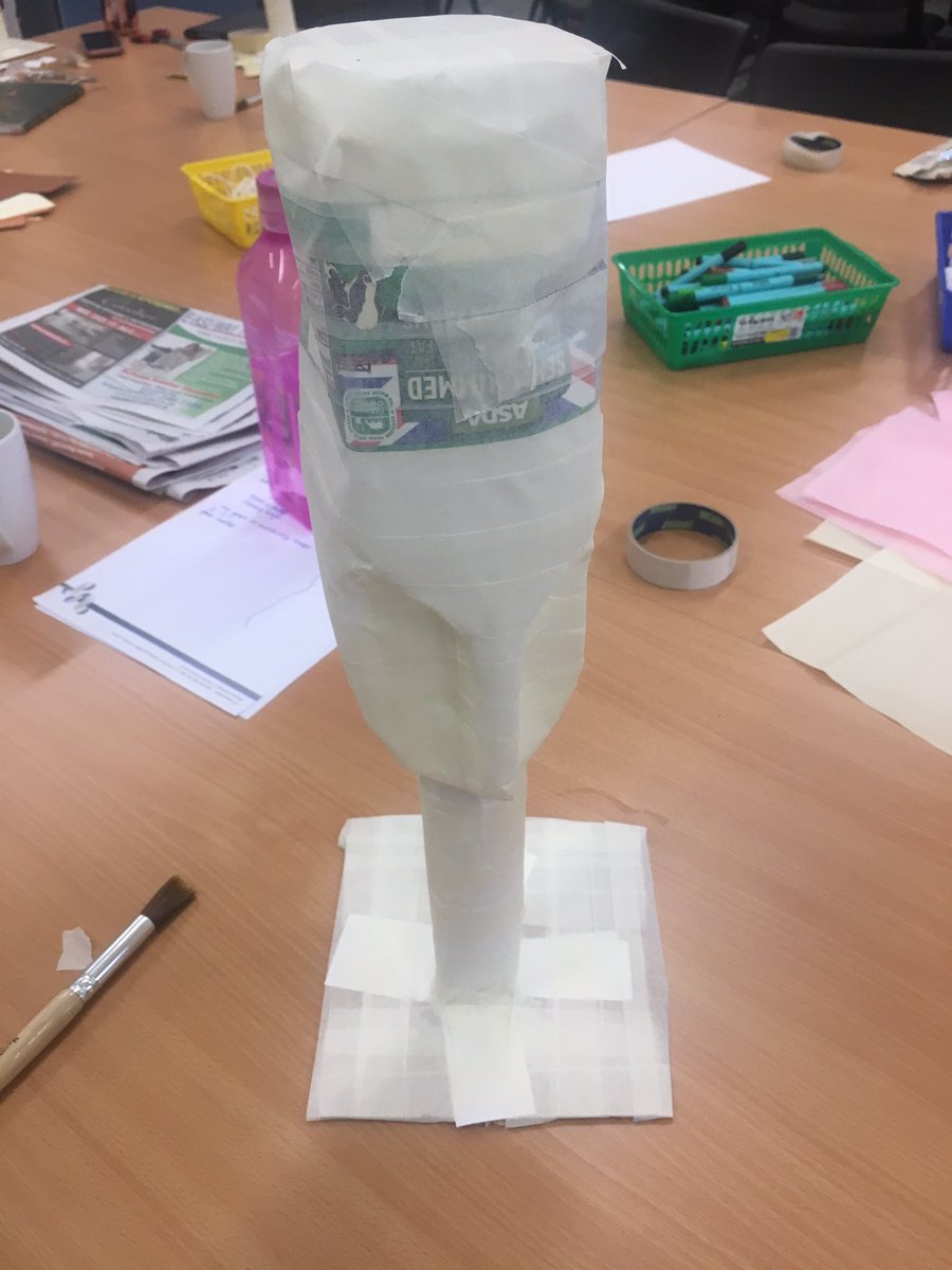 MrsRyanMLP's tweet photo. “Milk bottles to masterpieces”. What a great workshop manipulating materials and creating a unique piece of art. I can’t wait to share this with the children and staff at @MabLanePri and plan into the topics of our curriculum #art #sculpture #creative #crazycharacter https://t.co/CAPv5JjeVi