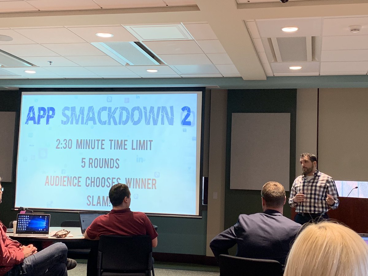 GregorySBaker's tweet photo. @ChrisWickhamPY representing #pycsd in the app smackdown today at the #StudentsAtTheCenterWFL conference! The app here is “anchor,” a way to empower your students to create podcasts to demonstrate their learning. #pycsdpl @PYSupt #pyproud https://t.co/ayY9I4p7mi