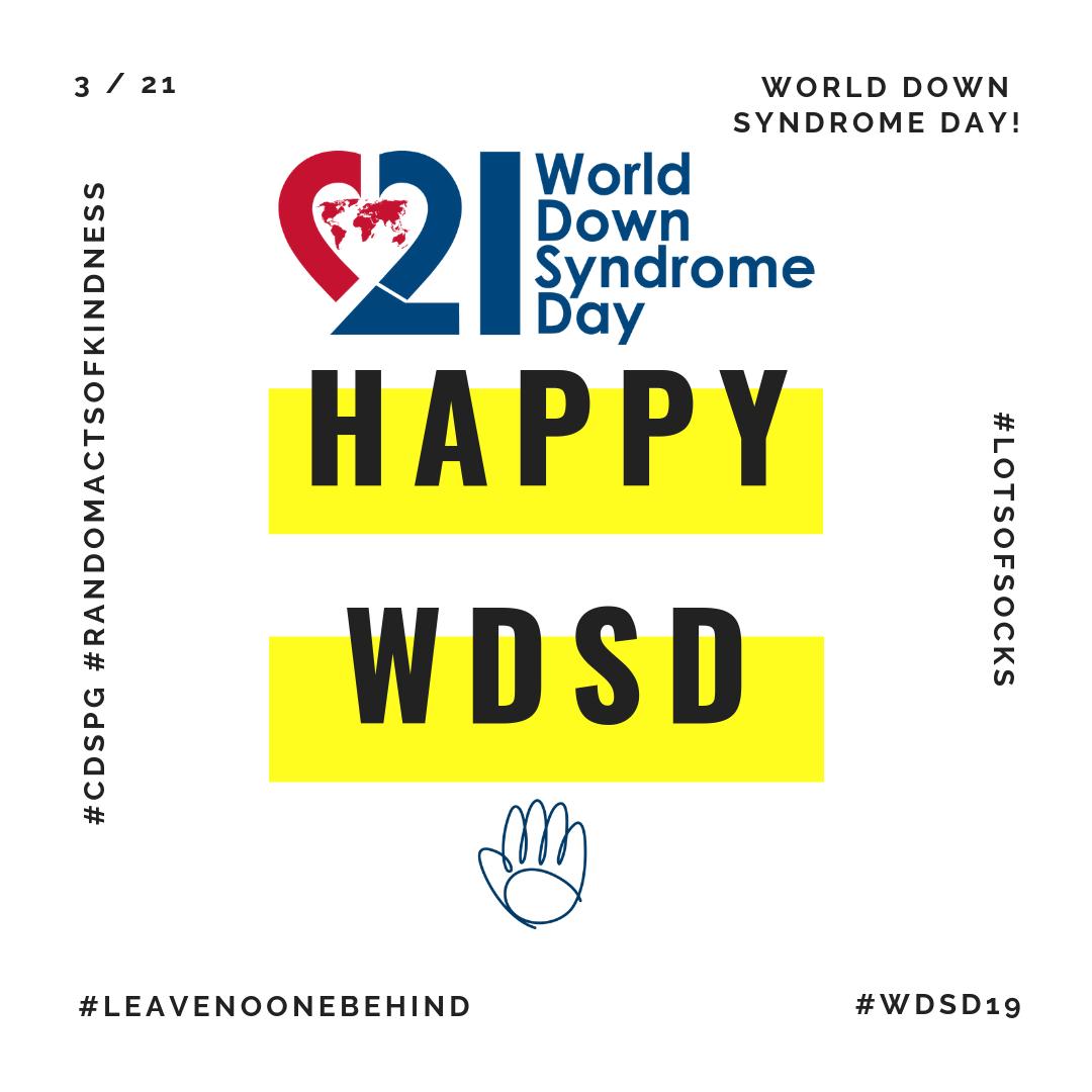 DSAMaryland's tweet photo. However you celebrate on this day, we celebrate with you! We advocate with you! ๐๐ #leavenoonebehind #cdspg #randomactsofkindness #lotsofsocks #wdsd19 #321md @WorldDownSyndrm @WorldDSDay https://t.co/Sg2C80lAvk