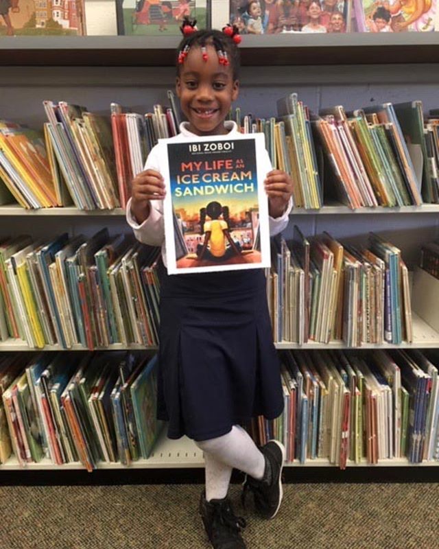 cobblibrary's tweet photo. Congratulations to Adriana, who successfully completed the #AcworthLibrary #BlackHistoryMonth Scavenger Hunt in February. She turned in her answer sheet for a chance to enter a prize drawing. Adriana's name was drawn, and she has won Ibi Zoboi's upcoming… https://t.co/BLc9oAHCij https://t.co/Aw1Hw7HKh1