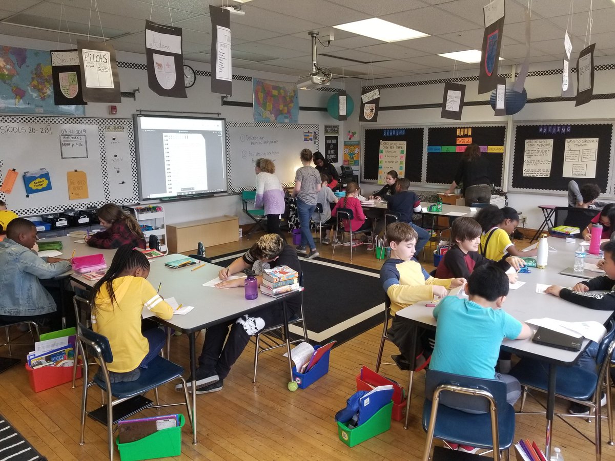 <a href="/WashTimbyTOSA/">Washington Elem TOSA</a> 5th graders are writing letters to their classmates to describe their companies and roles and to tell what they are looking forward to at BizTown tomorrow. #hardatwork #tosaproud