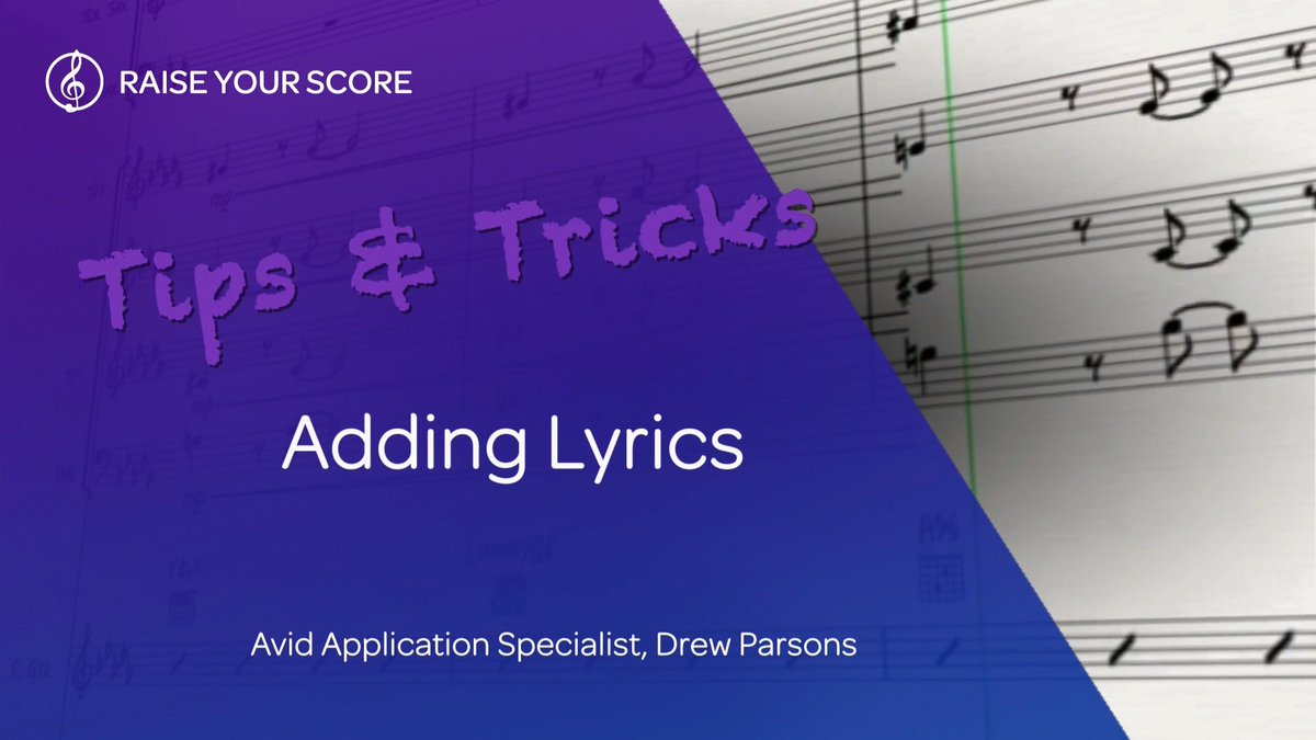 Check out these shortcuts to quickly add lyrics to your score in Sibelius. ⠀
⠀
WATCH THE VIDEO ▶️ https://bit.ly/2S1mjse ⠀
⠀
#avid #sibelius #notation #composing #scoring #orchestrating #tutorial