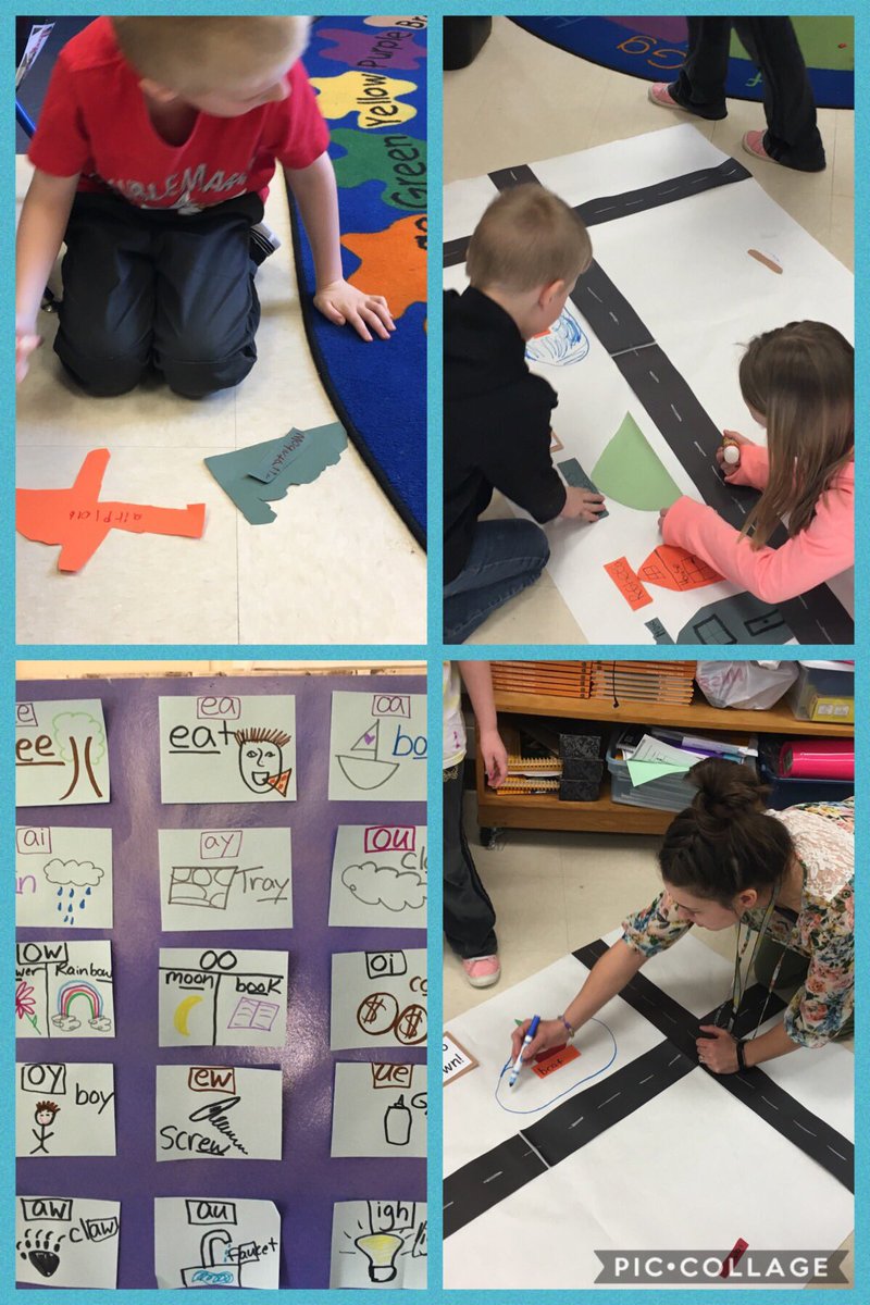 TeraEllison's tweet photo. First graders at @downsvilleES are building a Vowel Team Town. These kids know their vowels and are having fun learning! https://t.co/9O3Eimsjp2