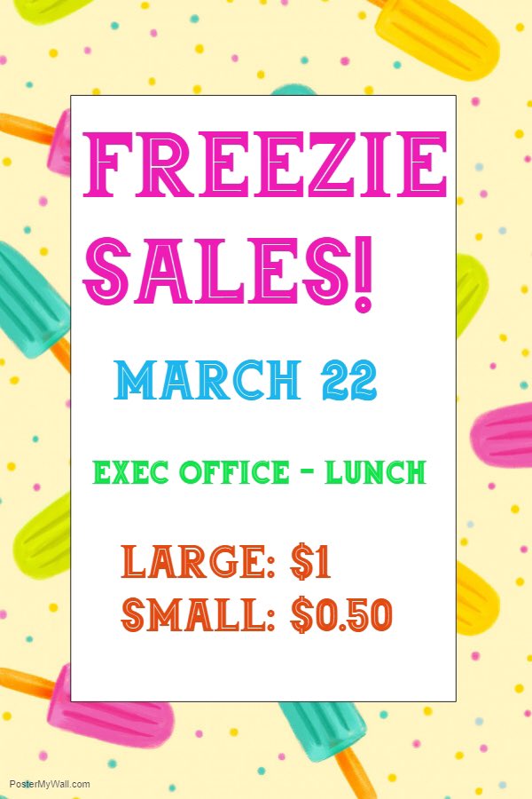 ThurberRaiders's tweet photo. Our last day of Week of Wonder is on us! Make sure you wear your jersey and stop by the exec office at lunch to buy a freezie! https://t.co/mvhAQqWDRA