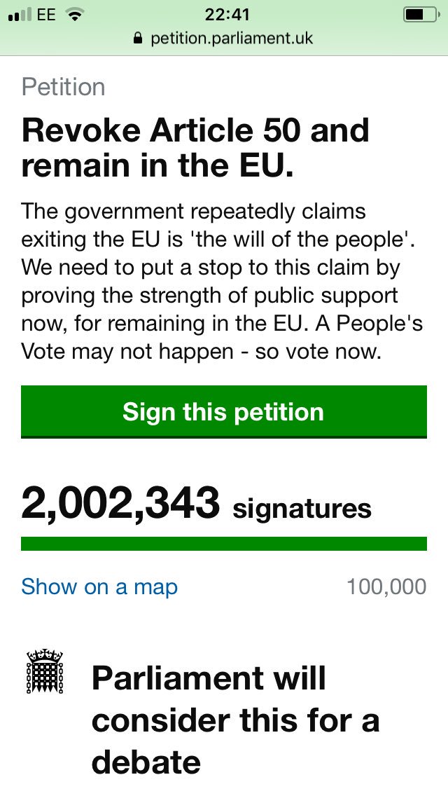 Over 2m... I wonder how many a no-deal Brexit would get?
