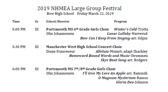 NHMusicEd's tweet photo. Interested in hearing some great music from students from across the state all in one place?
The Large Group Festival is the place to be! Come on over to Bow High School Friday and Saturday for these amazing FREE concerts!
#MIOSM #NHArts #NHMusicEd #NHMusic https://t.co/DJQgR5o7A9