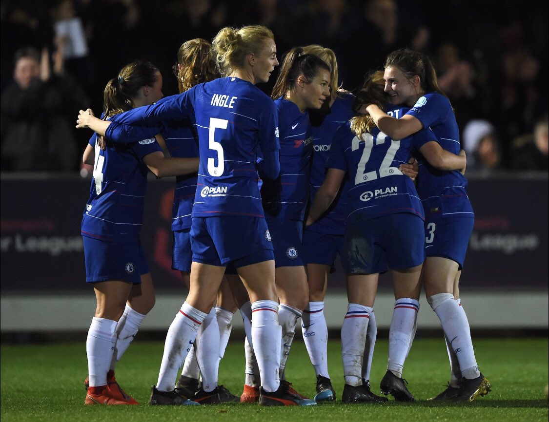 erincuthbert_'s tweet photo. WHAT A NIGHT π±π₯ A big 2-0 to take to Paris next week! #onlyhalfway @ChelseaFCW πππ https://t.co/Q70xm8D7aa