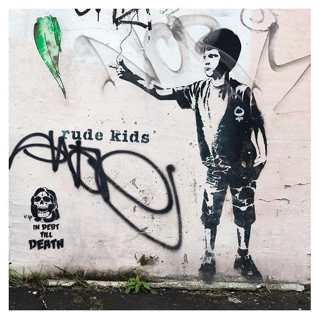 hookedblog's tweet photo. Rude kids on the streets of London, watch out #Aberdeen street artist @dotmasters will be bringing his stencils and maybe some rude kids to town next month for the @NuartAberdeen Festival which runs over the weekend of the 18th - 21st April:
.
.
.
#dotma… https://t.co/9R8hXkY8fW https://t.co/nVElNd48wy