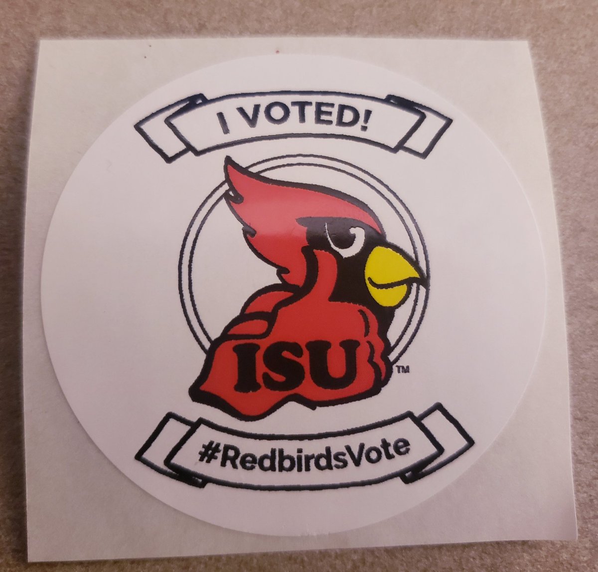 .@MorganJ_ISU we hear you're looking for stickers. Interested in a #RedbirdsVote one? #GoVote
