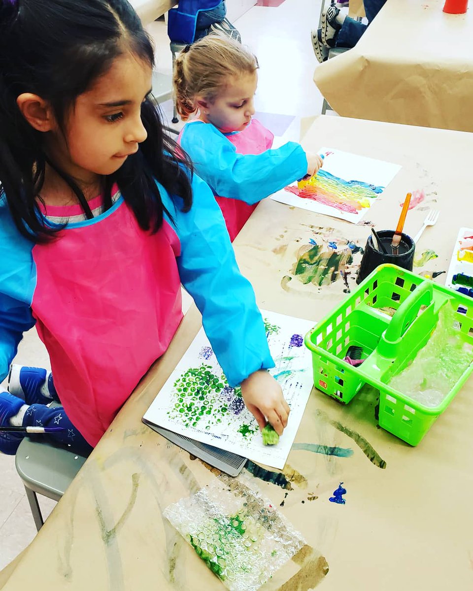 MrsStanleyArt's tweet photo. People keep telling me how "brave" I am to be texture painting w/the K-2 grades! It IS a little scary to let them @ a bin of textures, paint & just see what happens! But they all LOVED it! Fun time when you get to be a little messy! #funwithtextures #controlledchaos #feelingbrave https://t.co/2MNxkT6Pdn