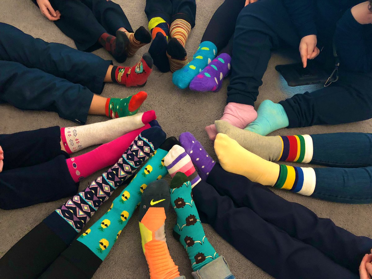 So proud of the staff and students at St. Gregory who rocked their socks today! -“We are more alike than different” <a href="/StGregoryHCDSB/">St. Gregory</a> #thestgregoryway #RockYourSocksCampaign #WorldDownSydromeDay