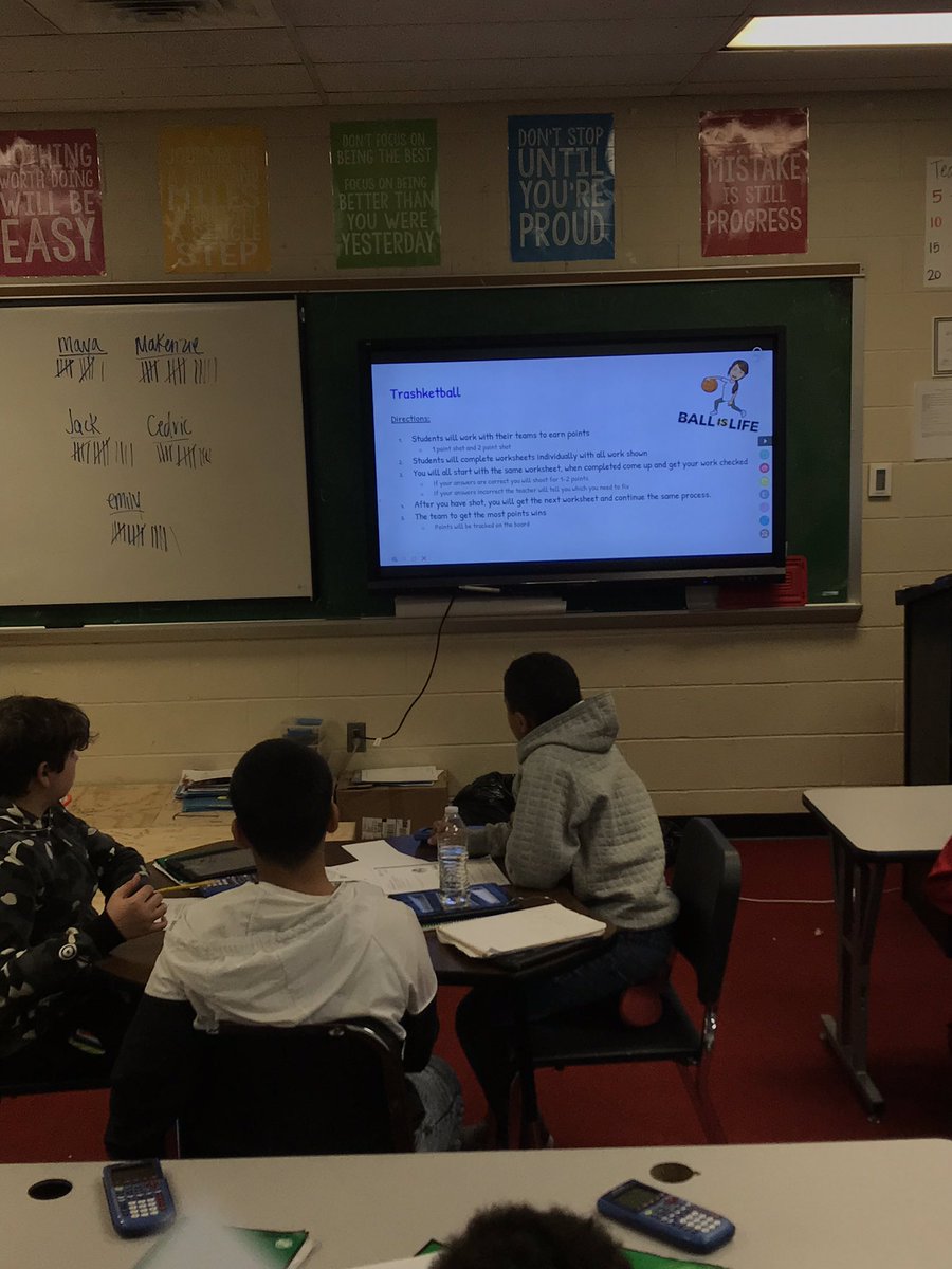 MrsMcCoy_Math's tweet photo. 7th grade had a fun basketball themed day! Reviewing probability with a game of trashketball + March Madness themed boomcards. Our class average on our probability quiz was over 80% which meant some reward time... watching live action March madness games! 💯🗑🏀🅰️ https://t.co/9fk1X9ZRIK
