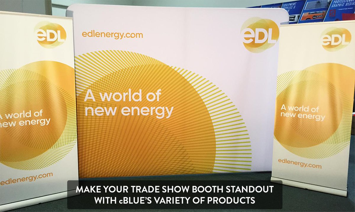 cBLUE_Printers's tweet photo. Get your trade show booth looking professional.  cBLUE  has a large selection and options to make your booth standout. #cblueprints #tradeshow #proudsigns #lansing https://t.co/gYb1rj3jmA