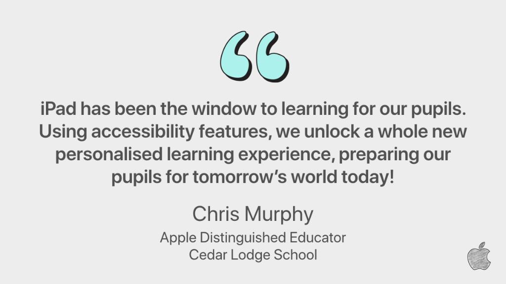 Technology is most powerful when it empowers everyone. #AppleAccessibility features help educators create inclusive learning experiences personalized to each students' unique needs. #WorldDownSyndromeDay #WDSD19 apple.co/2WgODFr <a href="/Cmurphy390/">🅲🅷🆁🅸🆂 🅼🆄🆁🅿🅷🆈</a>