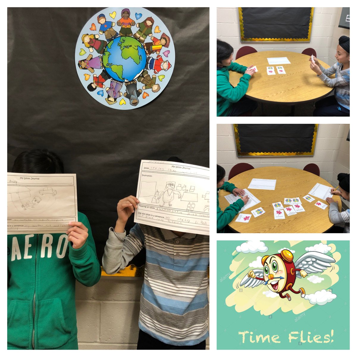 MrsLendrum's tweet image. Today we learned all about idioms and what fun they can be! Time really flies when you&apos;re having fun!  #ESLfun #idioms #learningisfun