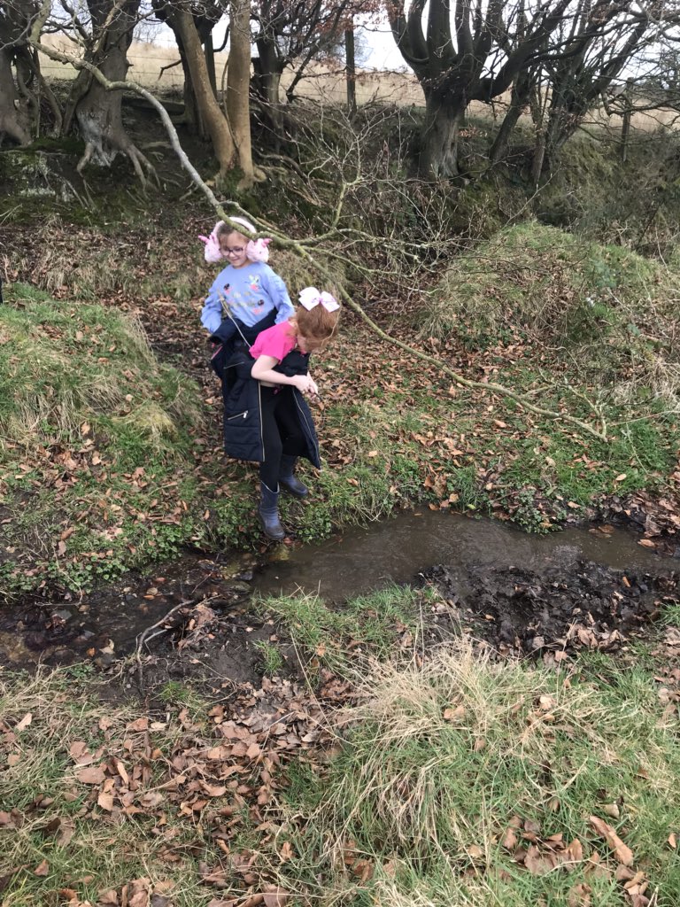 SalinePS's tweet photo. A #mudwalk and a #burnjump as standard with P1 and P2 when we go outdoors 😀 https://t.co/UULgVhlFU9