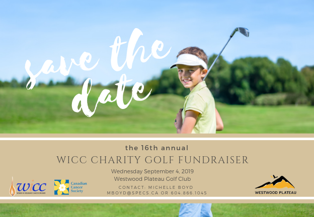 WICCBC's tweet photo. *Save the Date* The 16th annual WICC Charity Golf Fundraiser will held on Wednesday September 4, 2019 at Westwood Plateau Golf Club! Interested in being a sponsor? Contact Michelle Boyd at MBoyd@specs.ca #PickWICC https://t.co/ERlWWgVXBc