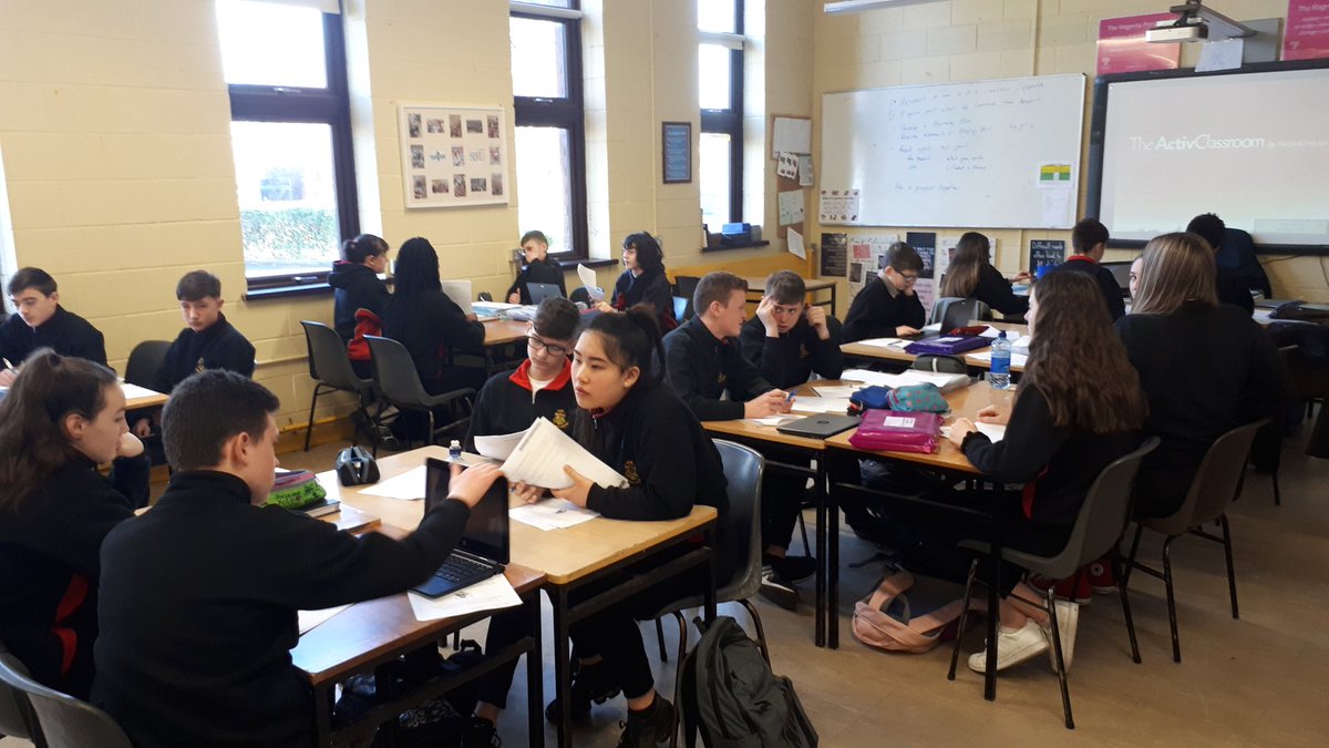 business_lcc's tweet photo. JPF: Second year Business Studies students hard at work analysing their market research. https://t.co/HajlqqdSZn
