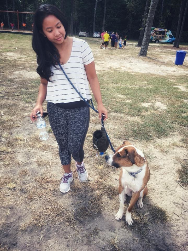 PoopiePocket's tweet photo. One of our very first customers testing out their new Poopie Pocket! The Poopie Pocket can clip to your dog's collar, harness, leash, or anywhere in between. Let your dog carry its load. https://t.co/1bVC8HiwR7 https://t.co/cM9ue0iJx4