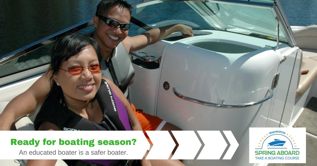 WAStatePks's tweet image. It’s time to #SpringAboard and get ready for boating season! Enroll in a boater education course today. Learn more at BoaterEd.org. 
#BoatSmart #BoatSafe #KeepYourEdge