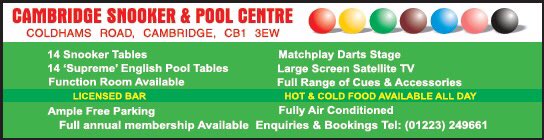 WorldBilliards's tweet photo. Last chance to enter the White Roofing #EnglishOpen at @CSC147 in Cambridge on 30th &amp; 31st March. 
Entries close on Saturday. See https://t.co/lJpvX9Fy7n for details. #EnglishBilliards https://t.co/4eZla4MI2w