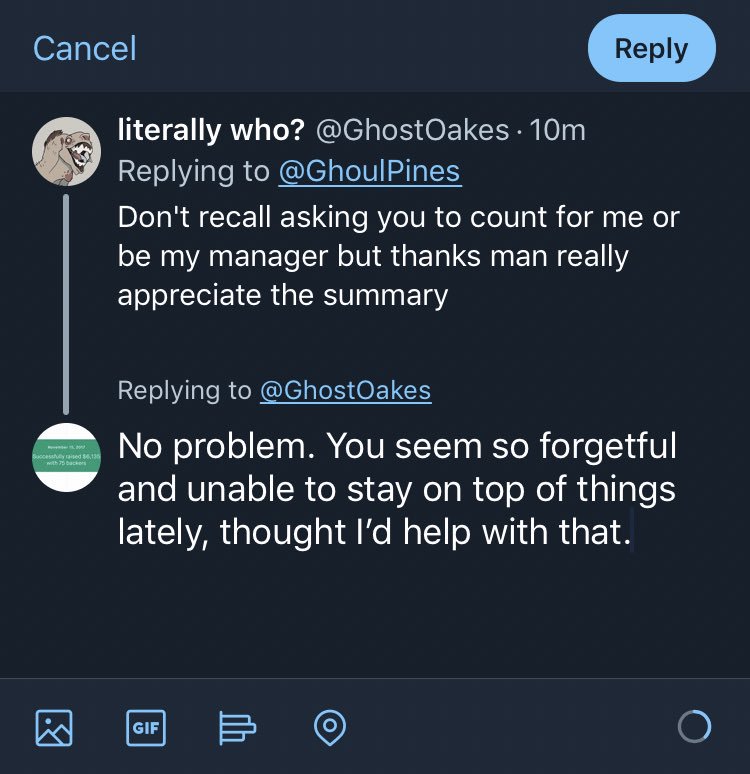 GhoulPines's tweet photo. Coward. You really can’t stand being called out on anything.
#ghostoakes #twistedteeth #kickstarterscam #commissionbacklog #artistsbeware https://t.co/noWbP4JsrF
