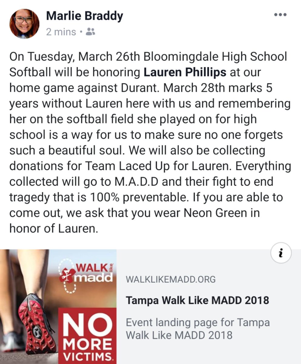 BraddyMarlie11's tweet photo. Honoring our Angel on the Mound Tuesday March 26th. @BdaleSoftball #flyhigh15 #madd #bshs #bullpride https://t.co/YSOkeLBY7G