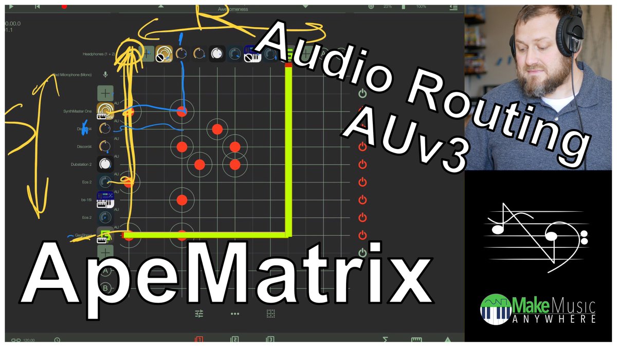 TheAudioDabbler's tweet photo. New video going over ApeMatrix Audio Routing. @apescarbo @Foonastudio5 #apematrix #auv3 https://t.co/uqDjFgXAId https://t.co/dpybiJwbrw