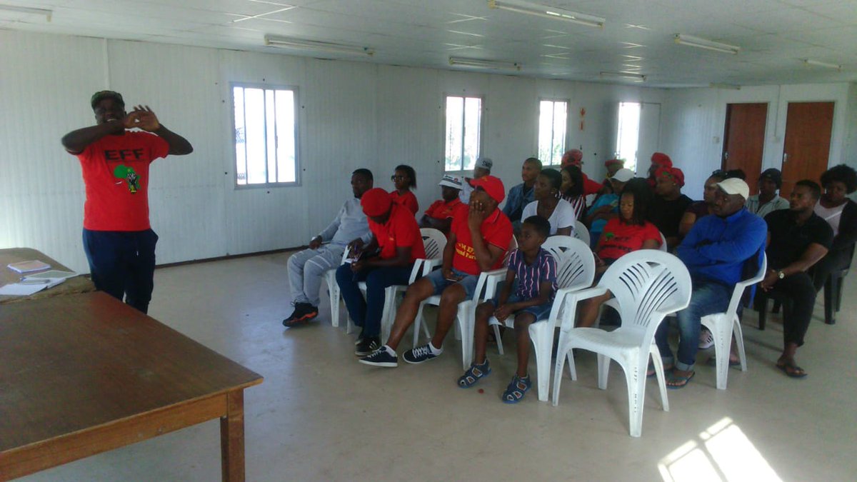 EFFCT_Ward92's tweet photo. @EFFCT_Ward92 @EffCape @EFFWesternCape_ @EFFSouthAfrica had an IEC Party Agents Manifesto and EFF Election's Manifesto Induction today @khayelitsha B hall, conducted by mama uPhumla and KG. @Julius_S_Malema @GardeeGodrich https://t.co/15KWdRjoLE