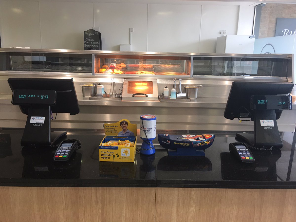PBA_service's tweet photo. Installed today at Ruddys Fish And Chip Shop, Hucclecote, Gloucester. 2x15inch touch screens tills with intergrated pdq terminals running Pba Sensepos software #chipshoptills #eposgloucestershire #tillsgloucestershire https://t.co/WvirEyYvRq