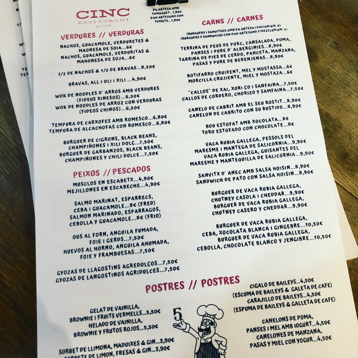 Y por las noches, no os perdáis nuestras especialidades, #carta #telefono #934666473  #restaurant #cinc #santacolomadegramenet #foodie #foodporn #restaurante #comer #menjar #gastronomia #santacoloma #yummy #grameneturismo #restaurant #cinc #SantaColomaGastronomica #picoftheday