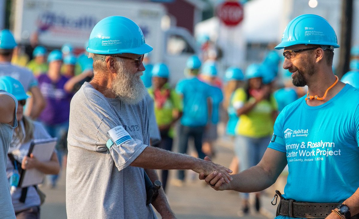 Thanks, David Letterman, for securing a $20,000 donation for #HabitatforHumanity today on <a href="/TheEllenShow/">The Ellen Show</a> and talking about your experiences volunteering and supporting our work. 🏠🎉 #ThankYou