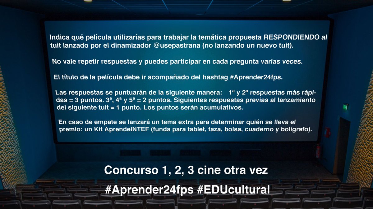 usepastrana's tweet photo. ¡Comenzamos nuestro concurso! Estas son las reglas. Si tienes dudas es el momento de preguntarlas #Aprender24fps #EDUcultural https://t.co/ikmLSuszbb