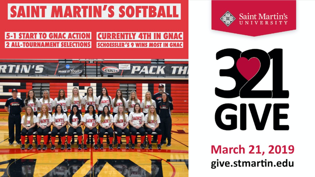 SMUSaints's tweet photo. @smu_softball is off to a hot start in the GNAC already! Help support them this season by donating to https://t.co/TMcIjRZAmk for #321Give
Thank you for your support!
#SaintsStrong https://t.co/zT14mL9lKH
