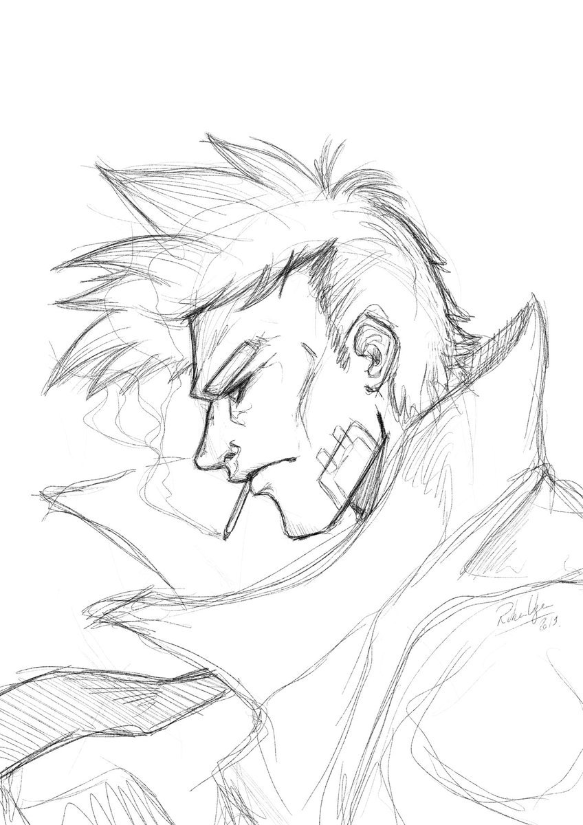 Uzan_Ruben's tweet photo. Bon j’avoue que j’ai pas vraiment le temps de me concentrer plus dessus, mais le personnage de @Bapt_Graph m’a vraiment inspiré donc j’ai tenté un truc rapide ! #drawthisinyourstyle de son personnage Érick ✍🏼 https://t.co/VUHjjDQw2m
