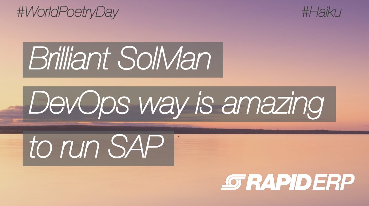 Rapid_X_'s tweet photo. As it’s #WorldPoetryDay our team have been creating #haiku poetry to reflect on their work at Rapid ERP with #SAP #SolMan and #ALM.  Hope you like them! https://t.co/h6SrcMt451