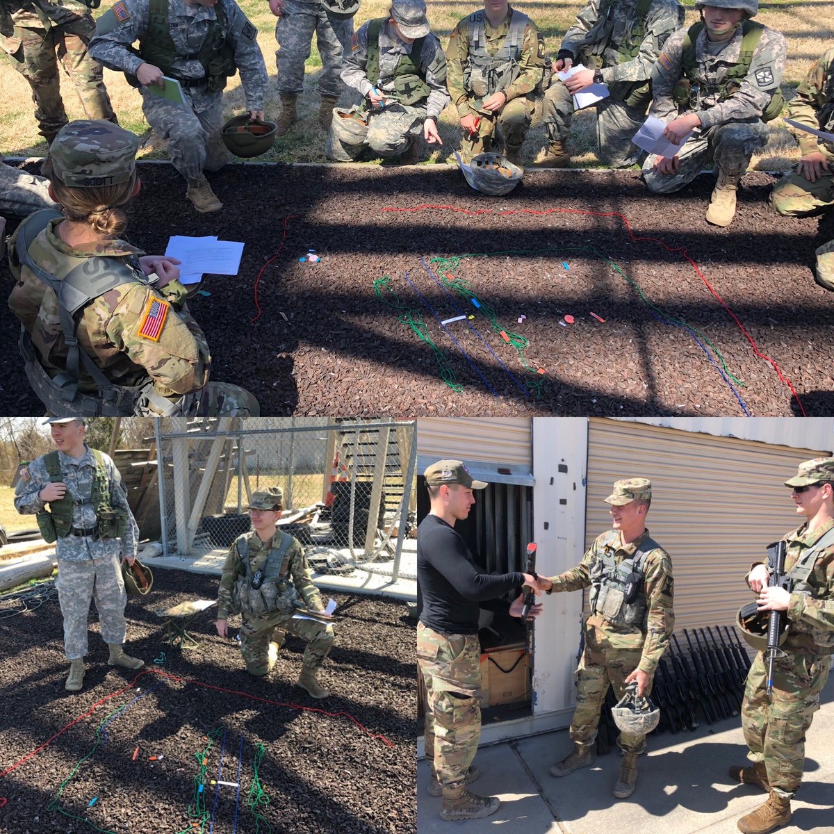 Cadets are grateful for the warm weather at lab! Seniors posing as the opposing forces better hope they don’t get caught in this ambush. #traintolead #ambush #warriorleaderswanted #psurotc #armyrotc #army