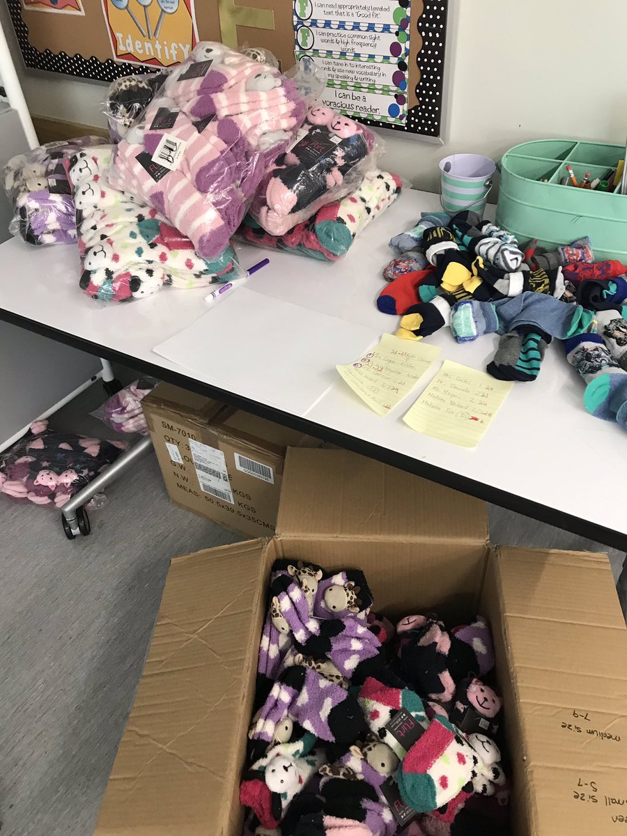 MissVancise's tweet photo. Rocking our Socks for World Down Syndrome Day! Thank you Once Upon a Child Regina for our sweet new socks! @Connaughtcomets @trixi1317 @JohnsCrazySocks #WorldDownSyndromeDay2019 https://t.co/UjXGdoH1cI