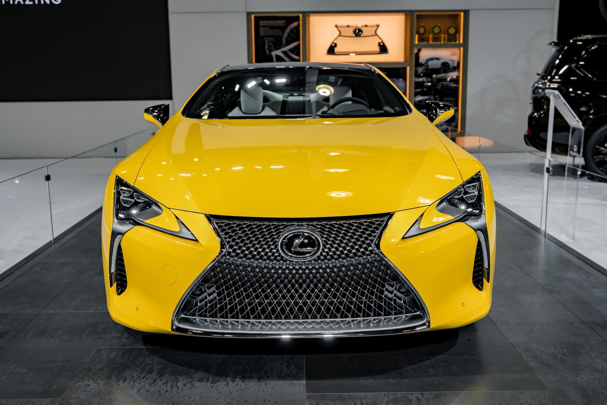 lexuscanada's tweet photo. Striking, isn't it? This exclusive Flare Yellow #LexusLC Inspiration Series fuses heart pumping performance with captivating interior details. Making its Canadian debut at the @VanAutoShow. #LexusAutoShow #VanAutoShow https://t.co/vI01HQAaIP