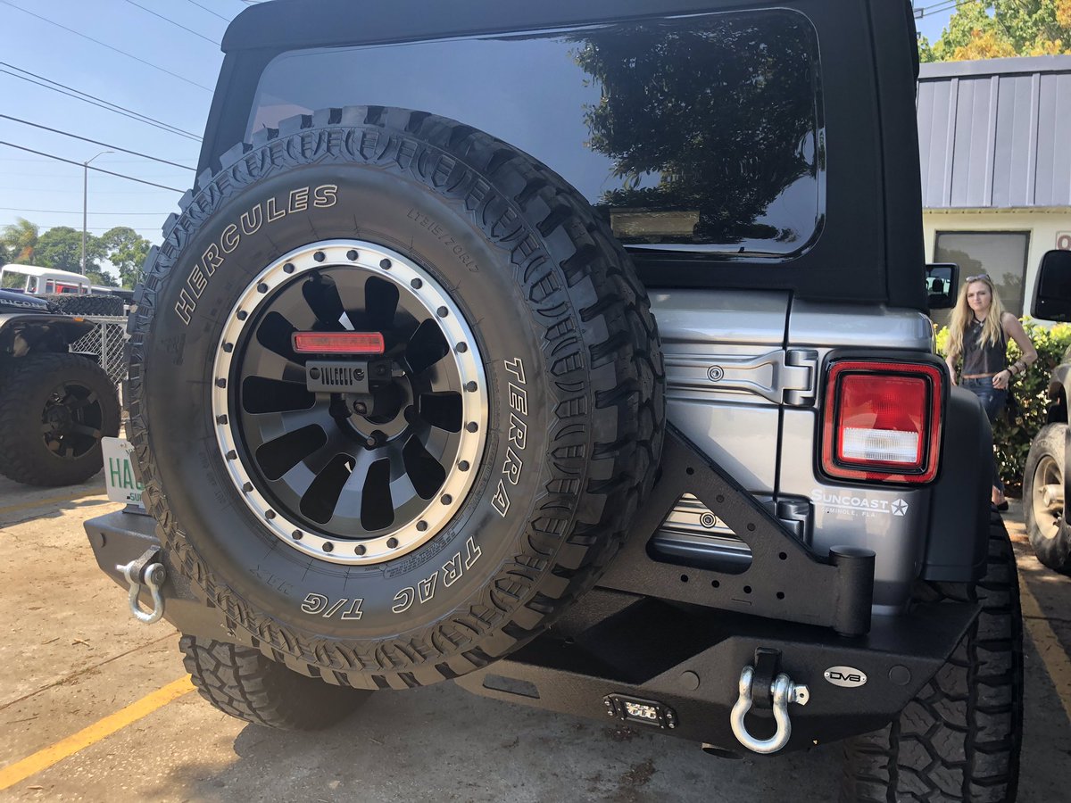 Installed a DV8 spare tire carrier on this 2018 JLU today! 
#jeep #wrangler #jeepwrangler #jeepjl #jeepjlu #wranglerjl #wranglerjlu #jeepwranglerjl #jeepwranglerjlu #jl #jlu #dv8 #tirecarrier