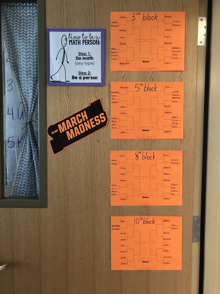 MrsCooperHEMS's tweet photo. In honor of @marchmadness, our 8th grade @HEMS_Bears are fighting each other in a MATHia Madness tournament! They are killing those @carnegielearn workspaces!! https://t.co/X70ay7QJyI