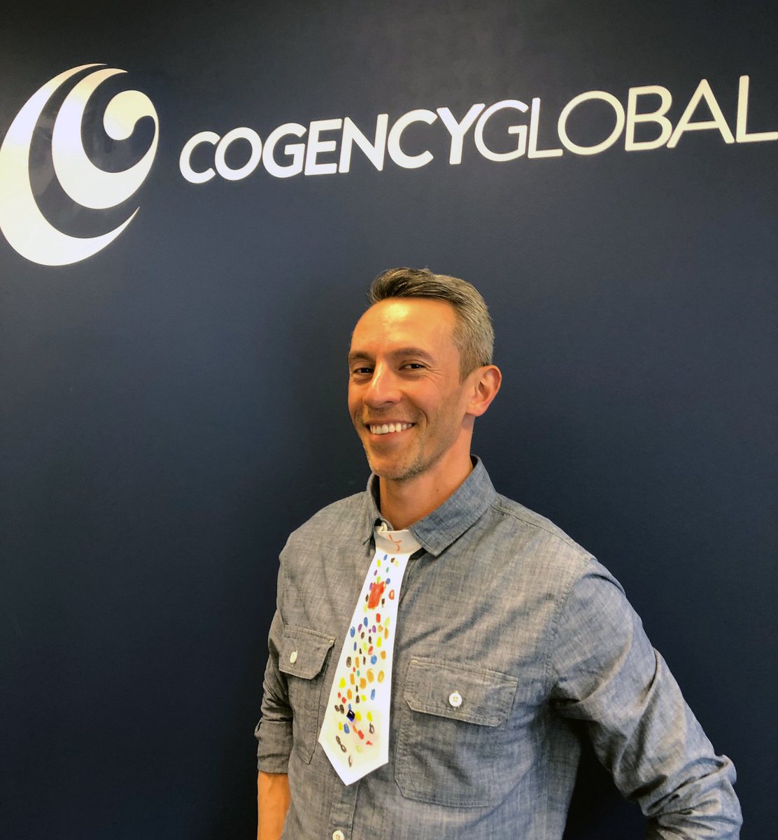 CogencyGlobal's tweet photo. Kirk proudly showing off his custom-made necktie after a special Donuts with Dad event earlier this week. 👔👌
#DonutsWithDad #BestDressedInTheOffice🏅#WorkLifeBalance #IntegrityFairnessFun #TBT #ThrowbackThursday https://t.co/L3Es01yaCo