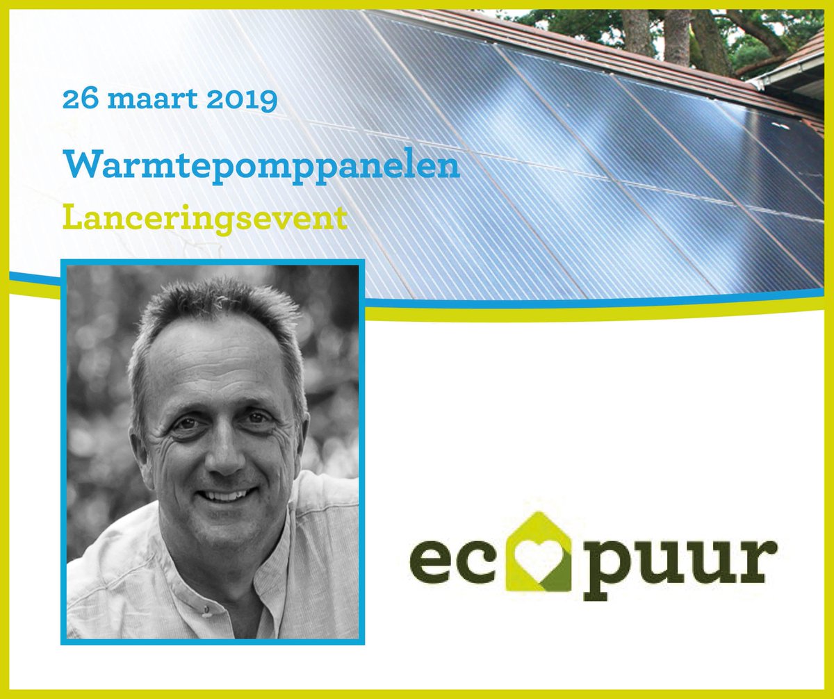 Op dinsdag 26 maart legt Joris Haems haarfijn uit hoe warmtepomppanelen kunnen ingezet worden in particuliere en industriële middens. Interesse? Schrijf je in via bit.ly/2Cu1r4e #warmtepomppaneel #nieuw #uniek #bestoftwoworlds #zonneenergie #zonnewarmte #2in1
