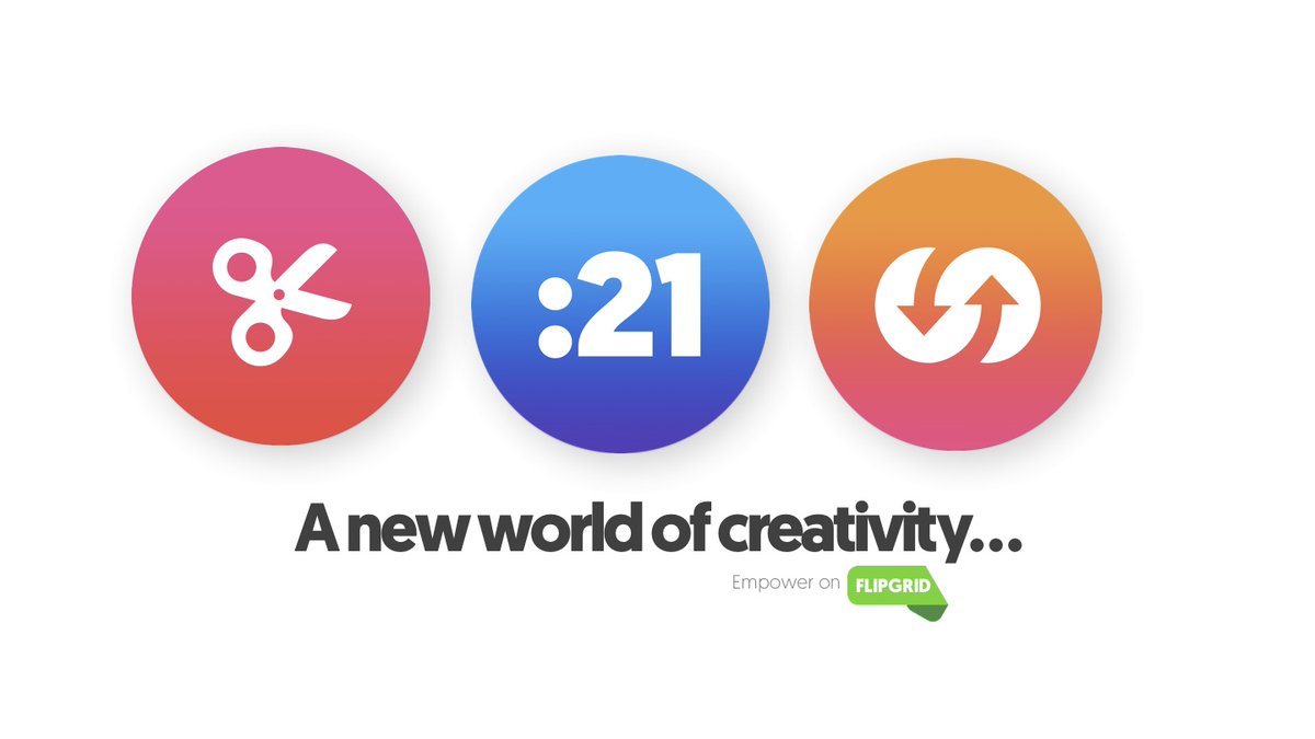 MicrosoftFlip's tweet photo. Unlock creativity 🎨 with the new Flipgrid Camera 🔴+ Player!

✂️ Trimming
🎞 Add more
🔁 MyView

🔮 https://t.co/BUR846NEpy #FlipgridFever https://t.co/SVl7wvIkUp