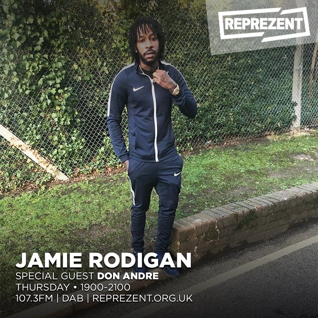 ReprezentRadio's tweet photo. We have the one like @DonAndre passing through on the @JamieRodigan show tonight talking all things music - including his banger #simplebeat 🔥
107.3FM | DAB | https://t.co/FganyMhOqb https://t.co/vyTtBtLDwi