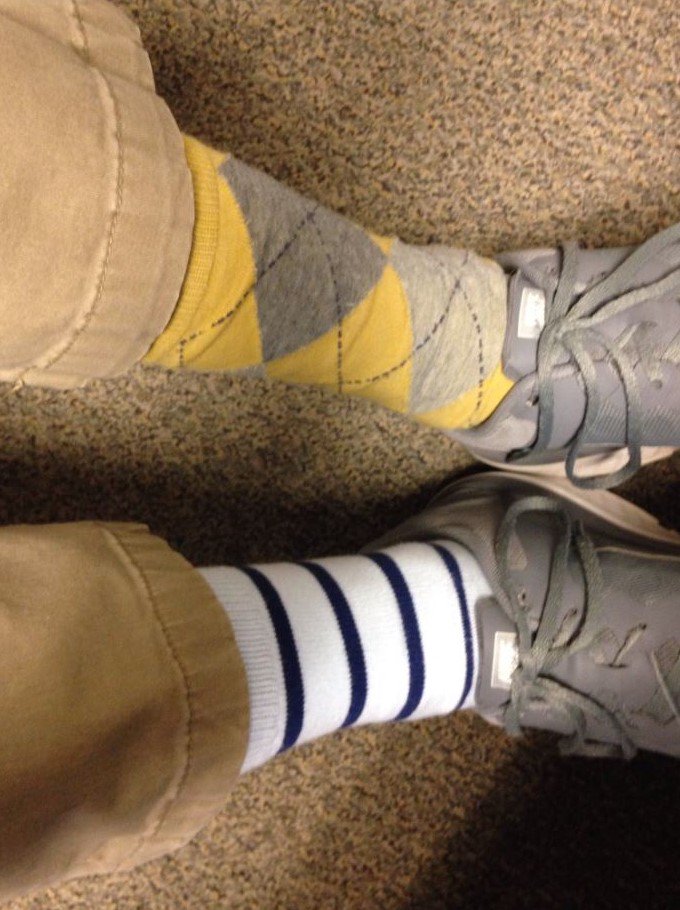 SMCCMonroe's tweet photo. SMCC rocked our socks for World Down Syndrome Day. #imready #soulonfire #rockyoursocks #worlddownsyndromeday #inclusionmatters #catholiced4all https://t.co/pnGW0o65wE