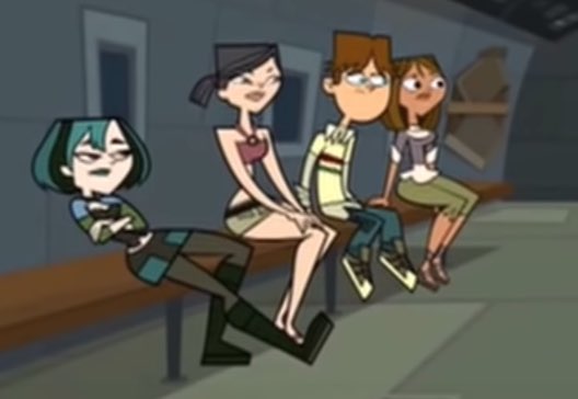 cosmic_dia's tweet photo. People trying to argue that Gwen total drama isn’t a lesbian... uhm does a straight person sit like THIS https://t.co/iTU923KUWf