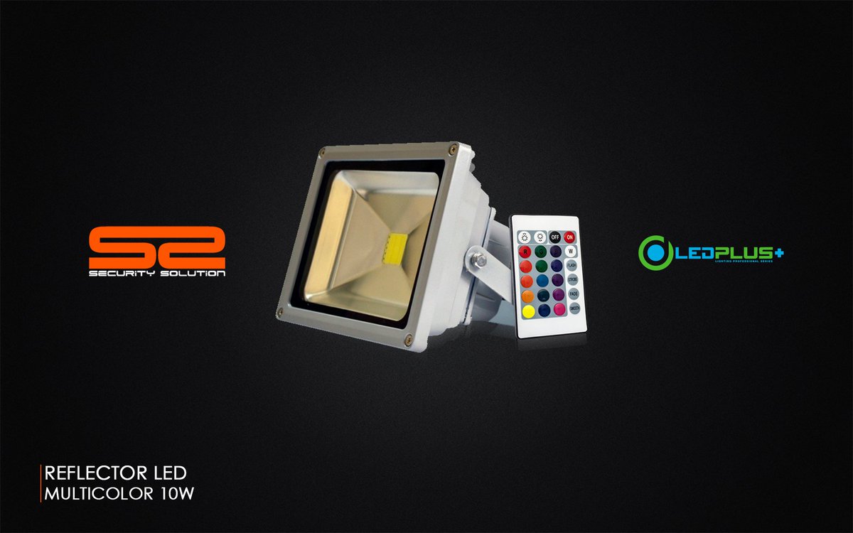 ssdice's tweet photo. Te presentamos el Reflector LED, multicolor de 10 W con máxima eficacia luminosa. #DéjaseloALosExpertos #SecuritySolution #LedPlus https://t.co/MvGyQbE6CS