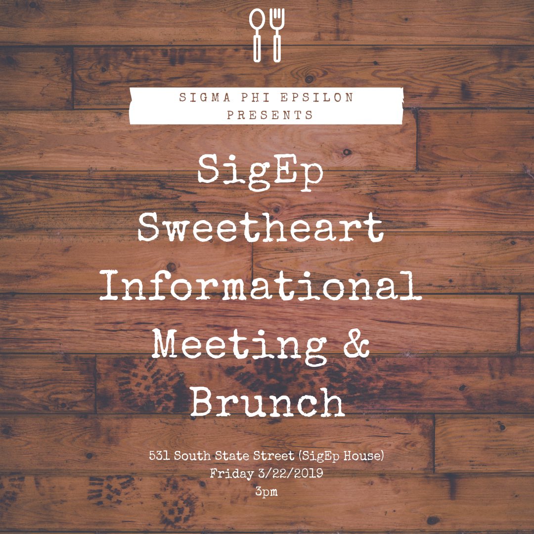 Tomorrow at 3pm, join us for some bomb pancakes and bacon, and hear about our newly invented SigEp Sweetheart Week!